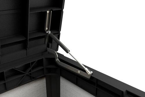 Denali 100 Gallon Resin Large Deck Box - Grey / Black - Image 5