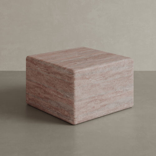 Cerazo Travertine Coffee Table, Red - Image 8