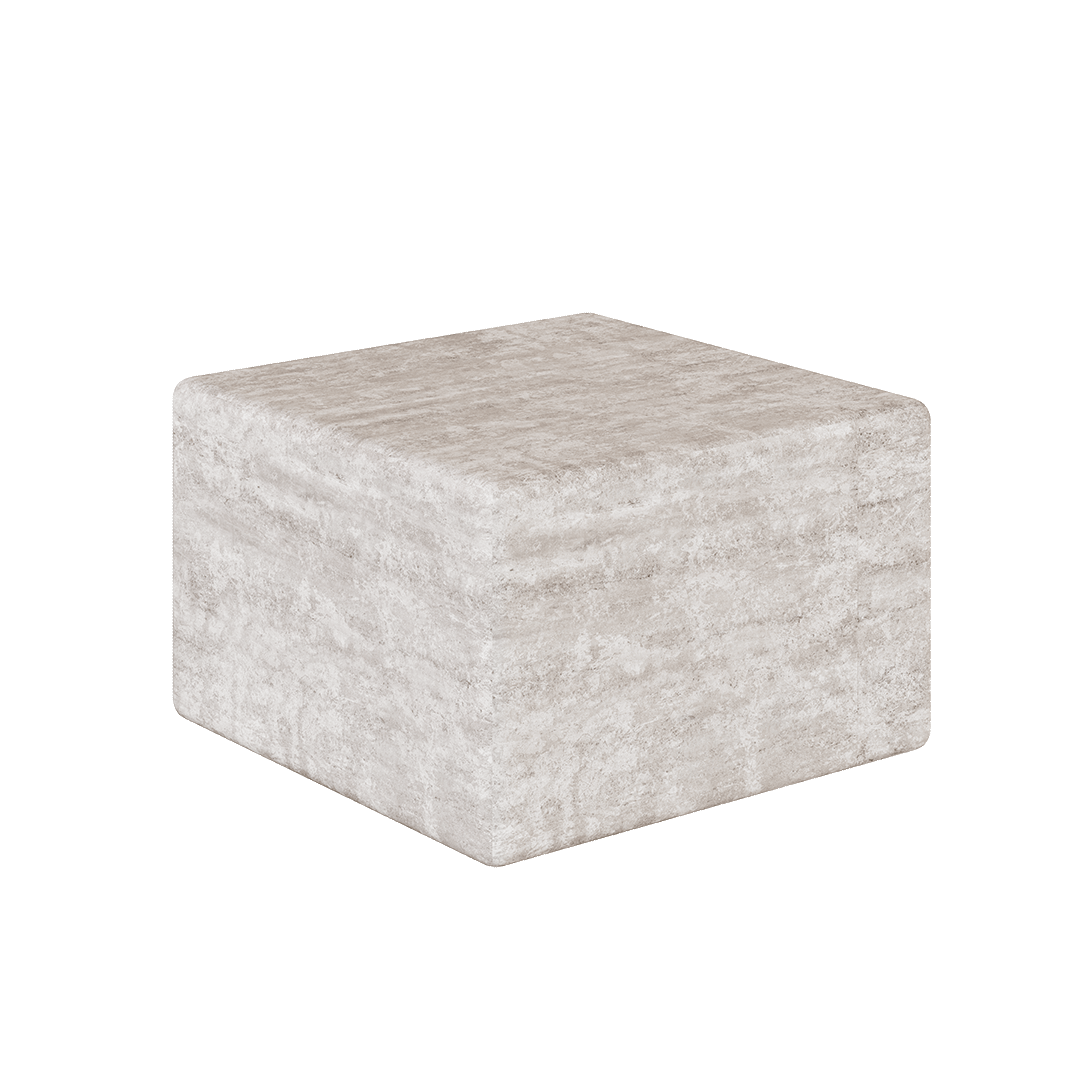 Cerazo Travertine Coffee Table, White - Image 4