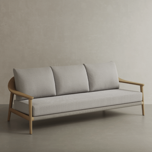 N1 Three Seater Sofa Light Teak