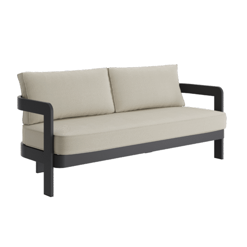 N3 Kohl Three Seater Sofa Sand Canvas