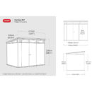 Keter 9’x 7′ Cortina Heavy Duty Plastic Pent Shed – Dark Green-oakleysgardenmachine- Free shipping