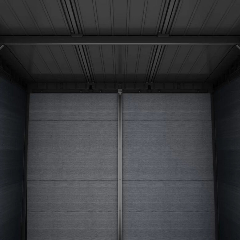 Keter 11’x 7′ Cortina Heavy Duty Plastic Pent Shed – Dark Grey-oakleysgardenmachine- Free shipping