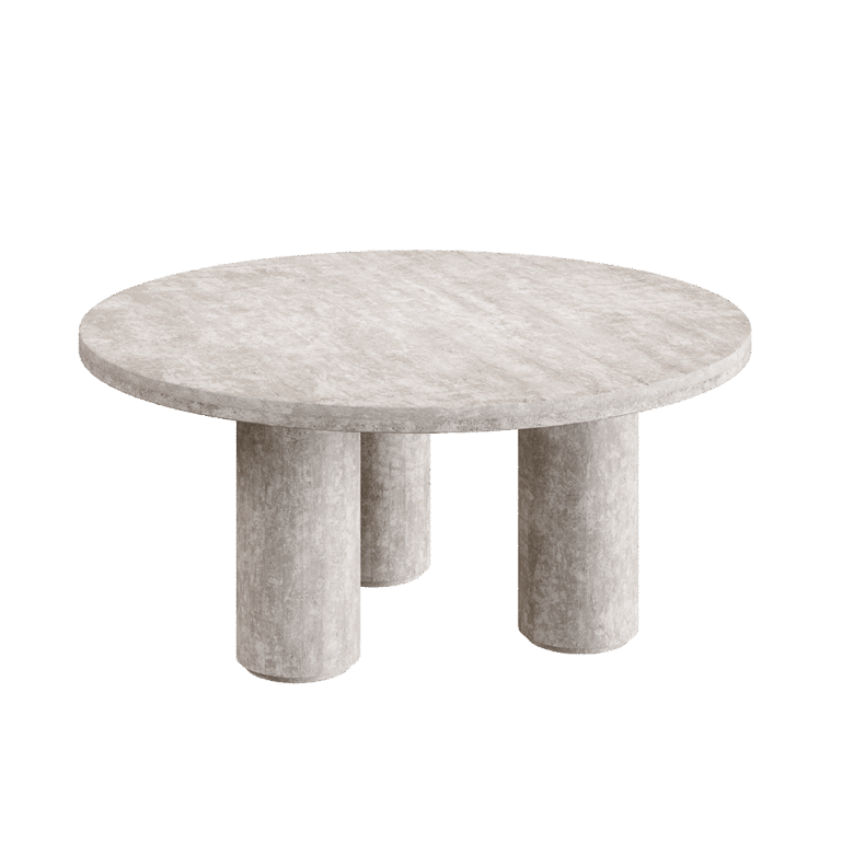 Casoli Travertine Coffee Table, White - Image 2