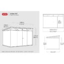 Keter 11’x 7′ Artisan Heavy Duty Plastic Pent Shed – Grey-oakleysgardenmachine- Free shipping