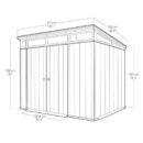 Keter 9’x 7′ Artisan Heavy Duty Plastic Pent Shed – Grey-oakleysgardenmachine- Free shipping