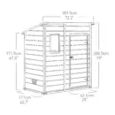 Klikstrom Senner 6x4 ft Pent Grey Shed with floor & 1 window