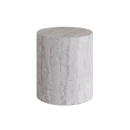 Porto Travertine Side Table, Grey